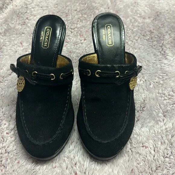 Coach Jodey Suede Clogs - Like New - Picture 2 of 8